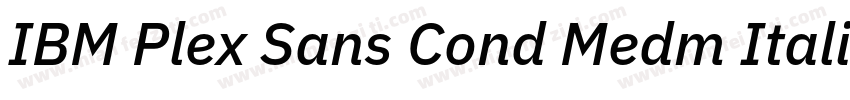 IBM Plex Sans Cond Medm Italic字体转换